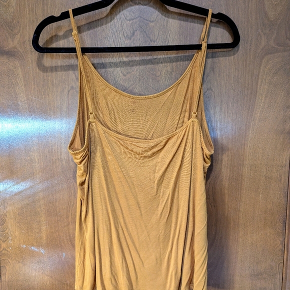 Grace Elements mustard lace back asymmetric tunic blouse size XL - Picture 4 of 16